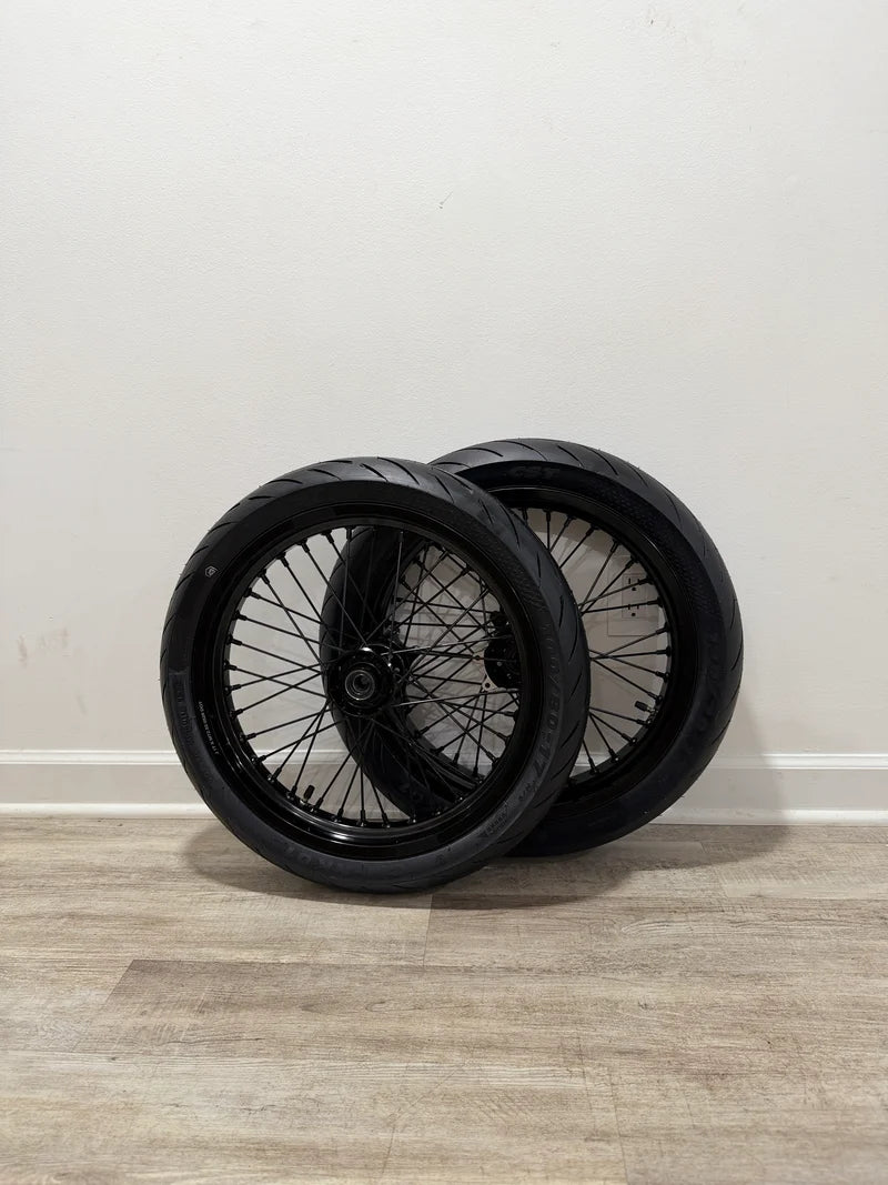 Black Ultra Bee Supermoto Wheelset