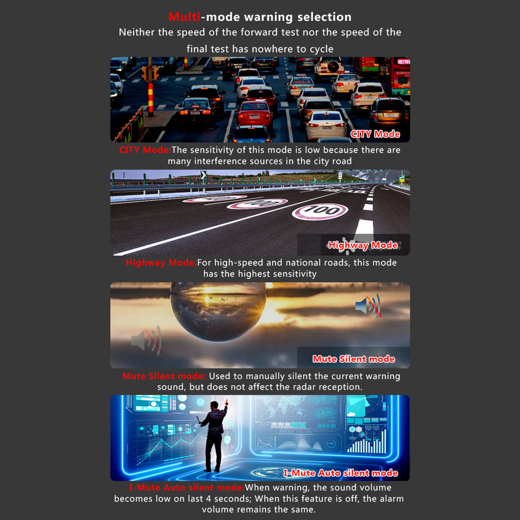 RAD2000 360 Laser Electronic Dog Car Mobile Speed Radar Speed Measuring Detector Generic