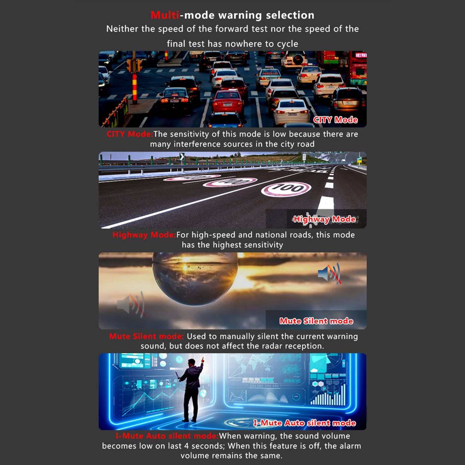 RAD2000 360 Laser Electronic Dog Car Mobile Speed Radar Speed Measuring Detector Generic